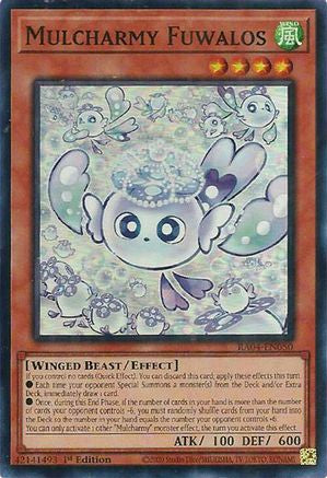 SUPER RARE Mulcharmy Fuwalos (RA04-EN050) - Quarter Century Stampede 1st Edition
