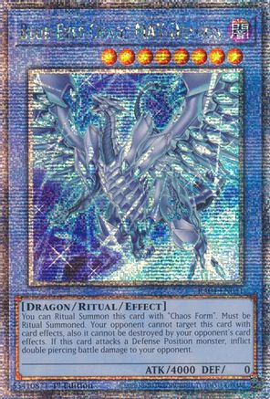 QUARTER CENTURY SECRET RARE Blue-Eyes Chaos MAX Dragon (New Art) (Quarter Century Secret Rare) (RA04-EN051) - Quarter Century Stampede 1st Edition