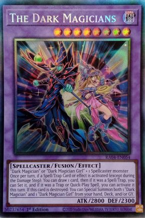 PRISMATIC COLLECTOR'S RARE The Dark Magicians (PCR) (RA04-EN054) - Quarter Century Stampede 1st Edition