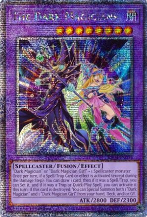 QUARTER CENTURY SECRET RARE The Dark Magicians (Quarter Century Secret Rare) (RA04-EN054) - Quarter Century Stampede 1st Edition