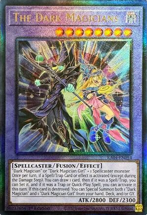 PRISMATIC ULTIMATE RARE The Dark Magicians (PUR) (RA04-EN054) - Quarter Century Stampede 1st Edition