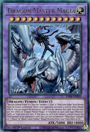 PRISMATIC ULTIMATE RARE Dragon Master Magia (PUR) (RA04-EN055) - Quarter Century Stampede 1st Edition