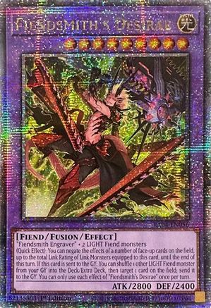 QUARTER CENTURY SECRET RARE Fiendsmith's Desirae (Quarter Century Secret Rare) (RA04-EN056) - Quarter Century Stampede 1st Edition