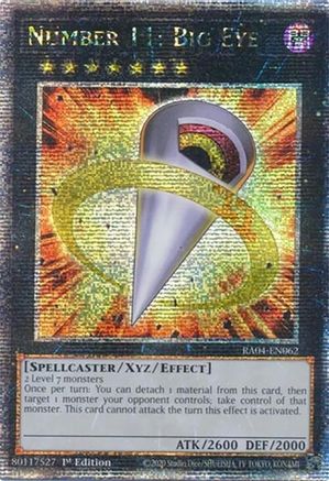 QUARTER CENTURY SECRET RARE Number 11: Big Eye (Quarter Century Secret Rare) (RA04-EN062) - Quarter Century Stampede 1st Edition