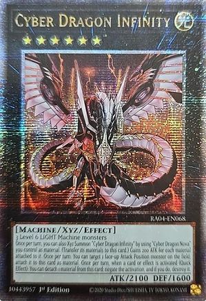 QUARTER CENTURY SECRET RARE Cyber Dragon Infinity (Quarter Century Secret Rare) (RA04-EN068) - Quarter Century Stampede 1st Edition