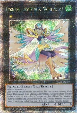 QUARTER CENTURY SECRET RARE Lyrilusc - Assembled Nightingale (Quarter Century Secret Rare) (RA04-EN069) - Quarter Century Stampede 1st Edition