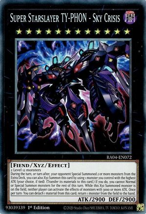 PRISMATIC COLLECTOR'S RARE Super Starslayer TY-PHON - Sky Crisis (PCR) (RA04-EN072) - Quarter Century Stampede 1st Edition