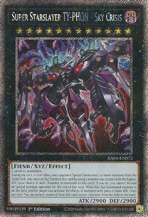 PLATINUM SECRET RARE Super Starslayer TY-PHON - Sky Crisis (Platinum Secret Rare) (RA04-EN072) - Quarter Century Stampede 1st Edition