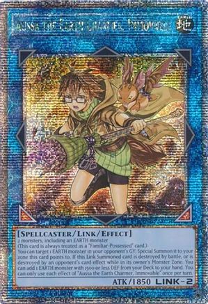 QUARTER CENTURY SECRET RARE Aussa the Earth Charmer, Immovable (Quarter Century Secret Rare) (RA04-EN078) - Quarter Century Stampede 1st Edition