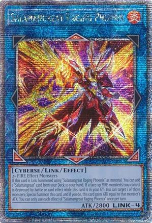QUARTER CENTURY SECRET RARE Salamangreat Raging Phoenix (Quarter Century Secret Rare) (RA04-EN083) - Quarter Century Stampede 1st Edition