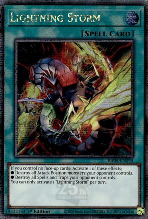 QUARTER CENTURY SECRET RARE Lightning Storm (New Art) (Quarter Century Secret Rare) (RA04-EN094) - Quarter Century Stampede 1st Edition