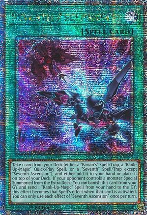 QUARTER CENTURY SECRET RARE Seventh Ascension (Quarter Century Secret Rare) (RA04-EN098) - Quarter Century Stampede 1st Edition