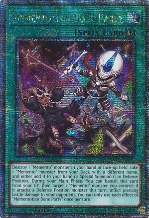 QUARTER CENTURY SECRET RARE Mementotlan Bone Party (Quarter Century Secret Rare) (RA04-EN099) - Quarter Century Stampede 1st Edition