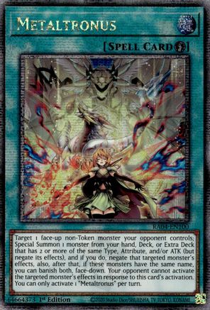 QUARTER CENTURY SECRET RARE Metaltronus (Quarter Century Secret Rare) (RA04-EN100) - Quarter Century Stampede 1st Edition