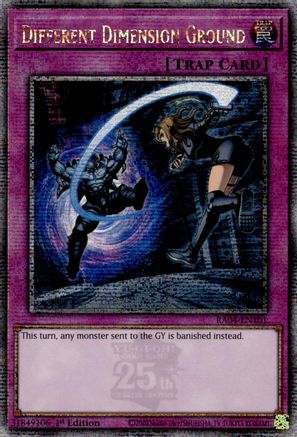 QUARTER CENTURY SECRET RARE Different Dimension Ground (Quarter Century Secret Rare) (RA04-EN101) - Quarter Century Stampede 1st Edition