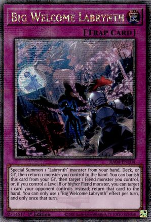 QUARTER CENTURY SECRET RARE Big Welcome Labrynth (Quarter Century Secret Rare) (RA04-EN104) - Quarter Century Stampede 1st Edition