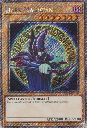 PLATINUM SECRET RARE Dark Magician (9th Art) (Platinum Secret Rare) (RA04-EN106) - Quarter Century Stampede 1st Edition