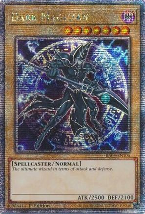 QUARTER CENTURY SECRET RARE Dark Magician (7th Art) (Quarter Century Secret Rare) (RA04-EN106) - Quarter Century Stampede 1st Edition