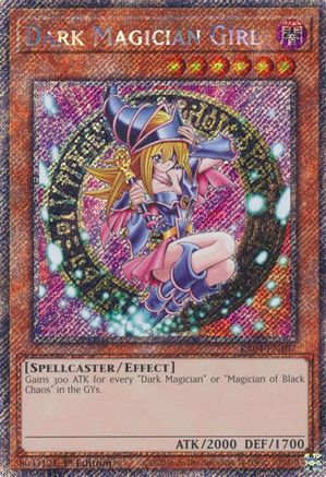PLATINUM SECRET RARE Dark Magician Girl (3rd Art) (Platinum Secret Rare) (RA04-EN107) - Quarter Century Stampede 1st Edition