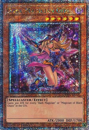 QUARTER CENTURY SECRET RARE Dark Magician Girl (7th Art) (Quarter Century Secret Rare) (RA04-EN107) - Quarter Century Stampede 1st Edition