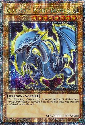 QUARTER CENTURY SECRET RARE Blue-Eyes White Dragon (7th Art) (Quarter Century Secret Rare) (RA04-EN108) - Quarter Century Stampede 1st Edition