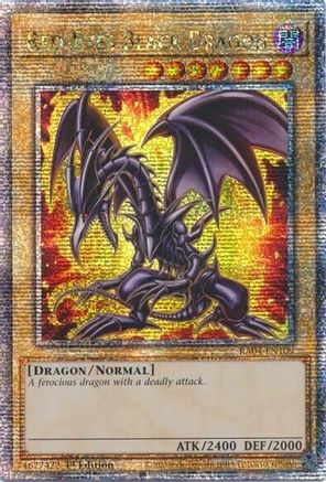 QUARTER CENTURY SECRET RARE Red-Eyes Black Dragon (7th Art) (Quarter Century Secret Rare) (RA04-EN109) - Quarter Century Stampede 1st Edition