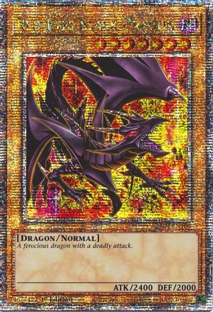 QUARTER CENTURY SECRET RARE Red-Eyes Black Dragon (8th Art) (Quarter Century Secret Rare) (RA04-EN109) - Quarter Century Stampede 1st Edition
