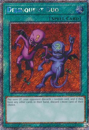 PLATINUM SECRET RARE Delinquent Duo (Platinum Secret Rare) (RA04-EN114) - Quarter Century Stampede 1st Edition