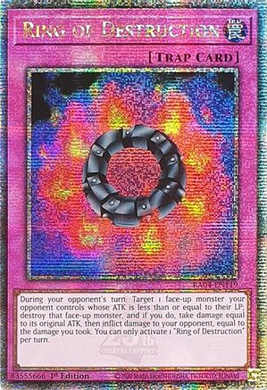 QUARTER CENTURY SECRET RARE Ring of Destruction (Quarter Century Secret Rare) (RA04-EN119) - Quarter Century Stampede 1st Edition