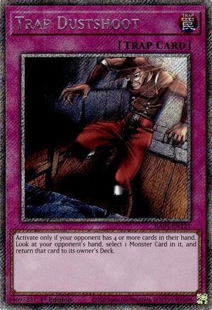 PLATINUM SECRET RARE Trap Dustshoot (Platinum Secret Rare) (RA04-EN121) - Quarter Century Stampede 1st Edition