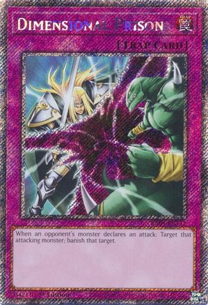 PLATINUM SECRET RARE Dimensional Prison (Platinum Secret Rare) (RA04-EN132) - Quarter Century Stampede 1st Edition