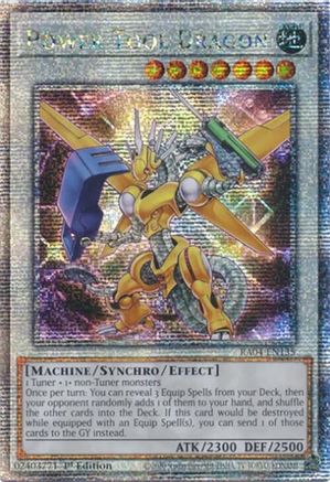 QUARTER CENTURY SECRET RARE Power Tool Dragon (Quarter Century Secret Rare) (RA04-EN135) - Quarter Century Stampede 1st Edition
