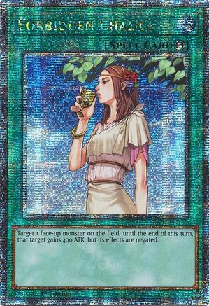 QUARTER CENTURY SECRET RARE Forbidden Chalice (Quarter Century Secret Rare) (RA04-EN137) - Quarter Century Stampede 1st Edition