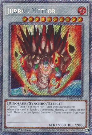 PLATINUM SECRET RARE Jurrac Meteor (Platinum Secret Rare) (RA04-EN139) - Quarter Century Stampede 1st Edition