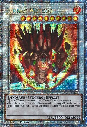 QUARTER CENTURY SECRET RARE Jurrac Meteor (Quarter Century Secret Rare) (RA04-EN139) - Quarter Century Stampede 1st Edition