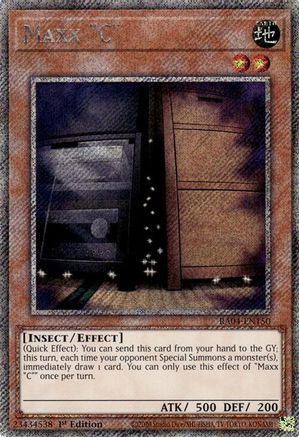 PLATINUM SECRET RARE Maxx "C" (Platinum Secret Rare) (RA04-EN150) - Quarter Century Stampede 1st Edition