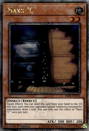 QUARTER CENTURY SECRET RARE Maxx "C" (Quarter Century Secret Rare) (RA04-EN150) - Quarter Century Stampede 1st Edition