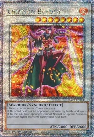 QUARTER CENTURY SECRET RARE Crimson Blader (Quarter Century Secret Rare) (RA04-EN161) - Quarter Century Stampede 1st Edition