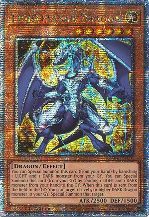 QUARTER CENTURY SECRET RARE Lightpulsar Dragon (Quarter Century Secret Rare) (RA04-EN176) - Quarter Century Stampede 1st Edition
