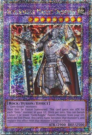 QUARTER CENTURY SECRET RARE Gem-Knight Master Diamond (Quarter Century Secret Rare) (RA04-EN178) - Quarter Century Stampede 1st Edition
