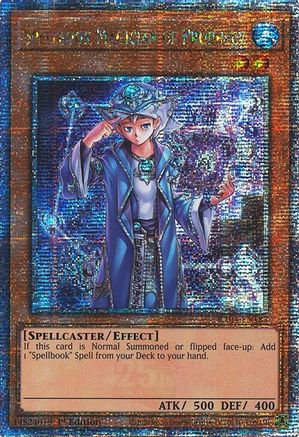 QUARTER CENTURY SECRET RARE Spellbook Magician of Prophecy (Quarter Century Secret Rare) (RA04-EN183) - Quarter Century Stampede 1st Edition