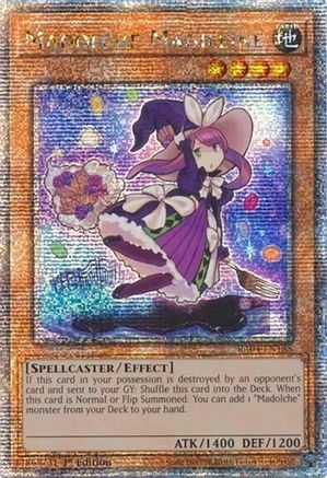 QUARTER CENTURY SECRET RARE Madolche Magileine (Quarter Century Secret Rare) (RA04-EN185) - Quarter Century Stampede 1st Edition