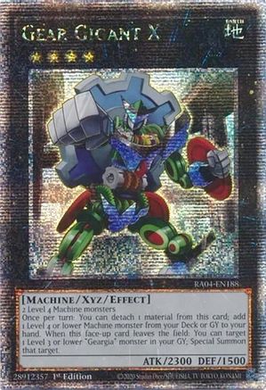 QUARTER CENTURY SECRET RARE Gear Gigant X (Quarter Century Secret Rare) (RA04-EN188) - Quarter Century Stampede 1st Edition