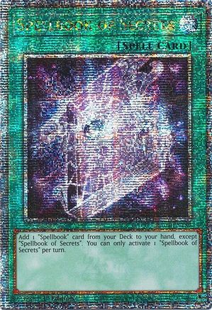 QUARTER CENTURY SECRET RARE Spellbook of Secrets (Quarter Century Secret Rare) (RA04-EN189) - Quarter Century Stampede 1st Edition