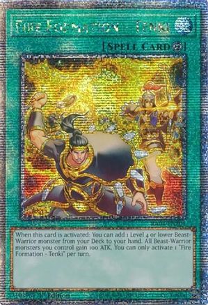 QUARTER CENTURY SECRET RARE Fire Formation - Tenki (Quarter Century Secret Rare) (RA04-EN201) - Quarter Century Stampede 1st Edition