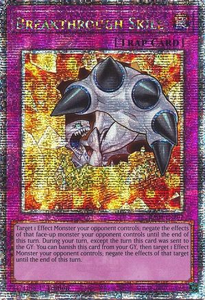 QUARTER CENTURY SECRET RARE Breakthrough Skill (Quarter Century Secret Rare) (RA04-EN202) - Quarter Century Stampede 1st Edition