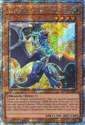 QUARTER CENTURY SECRET RARE White Dragon Wyverburster (Quarter Century Secret Rare) (RA04-EN203) - Quarter Century Stampede 1st Edition