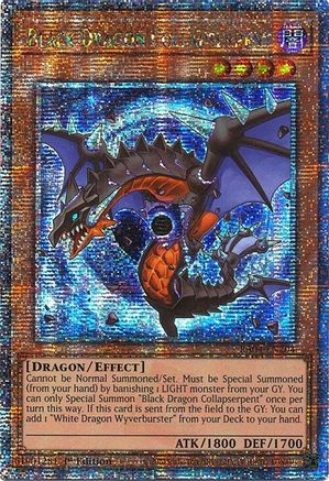 QUARTER CENTURY SECRET RARE Black Dragon Collapserpent (Quarter Century Secret Rare) (RA04-EN204) - Quarter Century Stampede 1st Edition