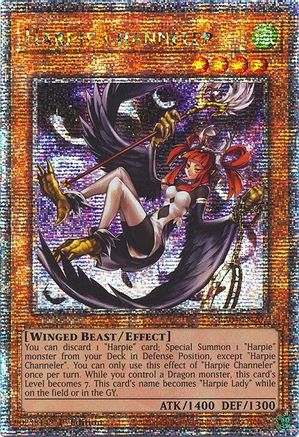 QUARTER CENTURY SECRET RARE Harpie Channeler (Quarter Century Secret Rare) (RA04-EN207) - Quarter Century Stampede 1st Edition
