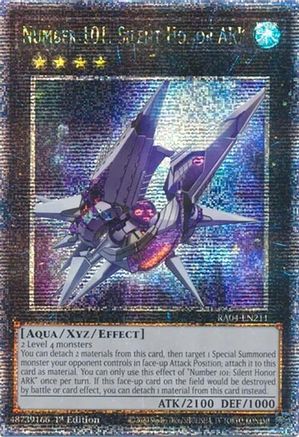 QUARTER CENTURY SECRET RARE Number 101: Silent Honor ARK (Quarter Century Secret Rare) (RA04-EN211) - Quarter Century Stampede 1st Edition